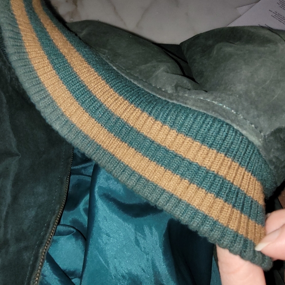 Global Identity G3 Suede Leather Bomber Vintage 90s Rare Size XLT Tall - Picture 9 of 12